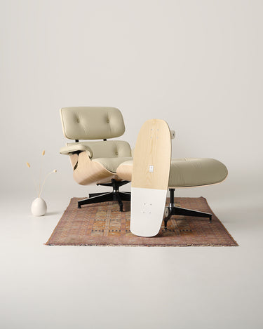 Eames chair & Eames Lounge 30" Cruiser Ash/White lifestyle shot