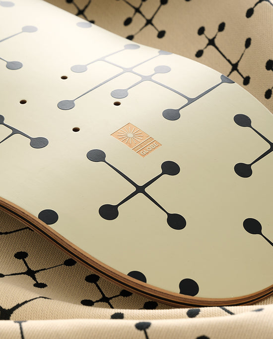 Close up shot of the eames deck 