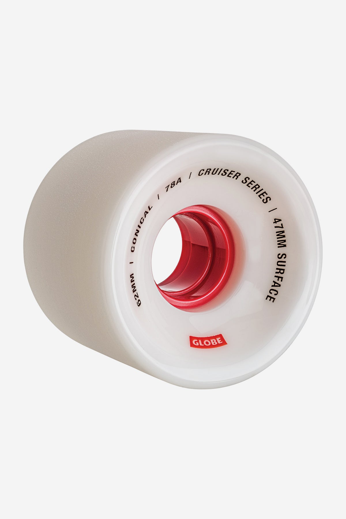 detail of Conical Cruiser Wheel 62mm - white/red