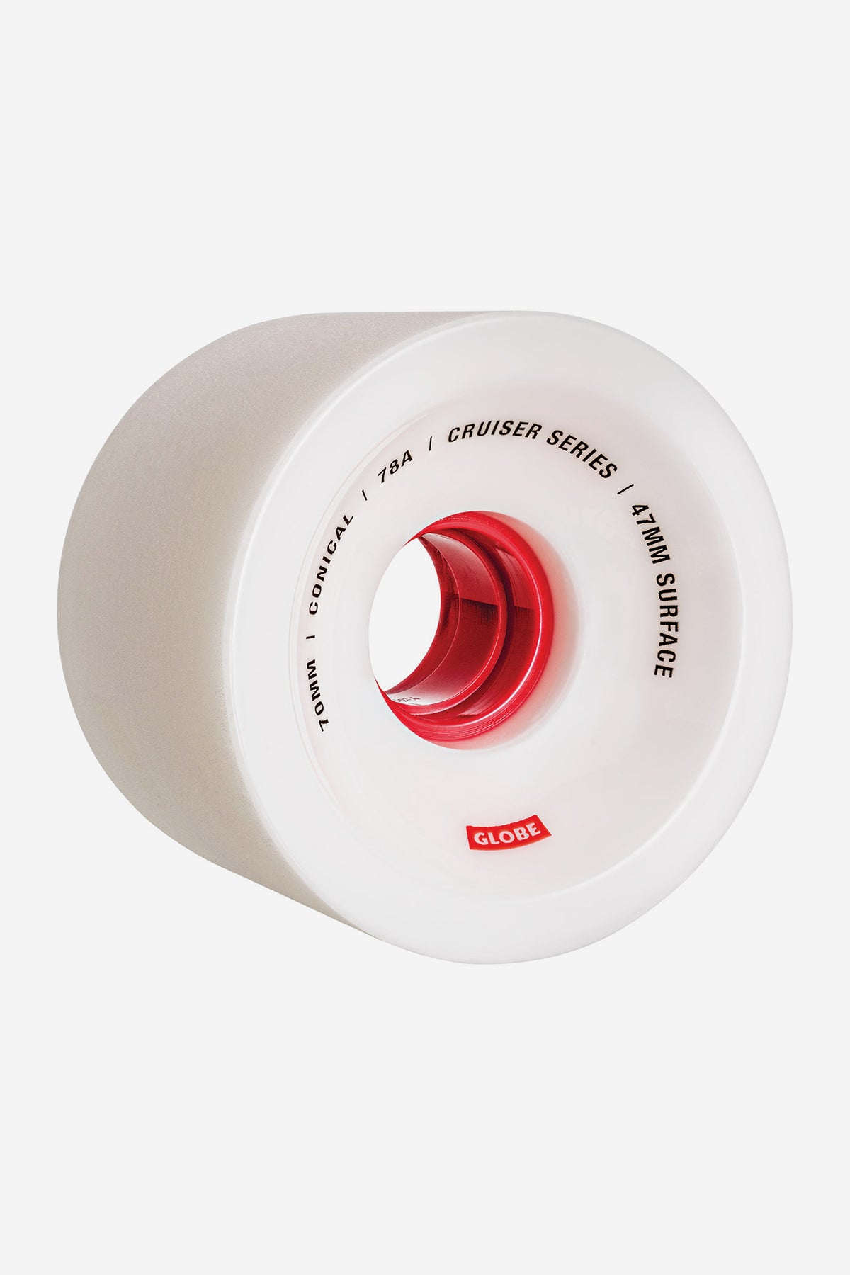 detail of Conical Cruiser Wheel 70mm - white/red
