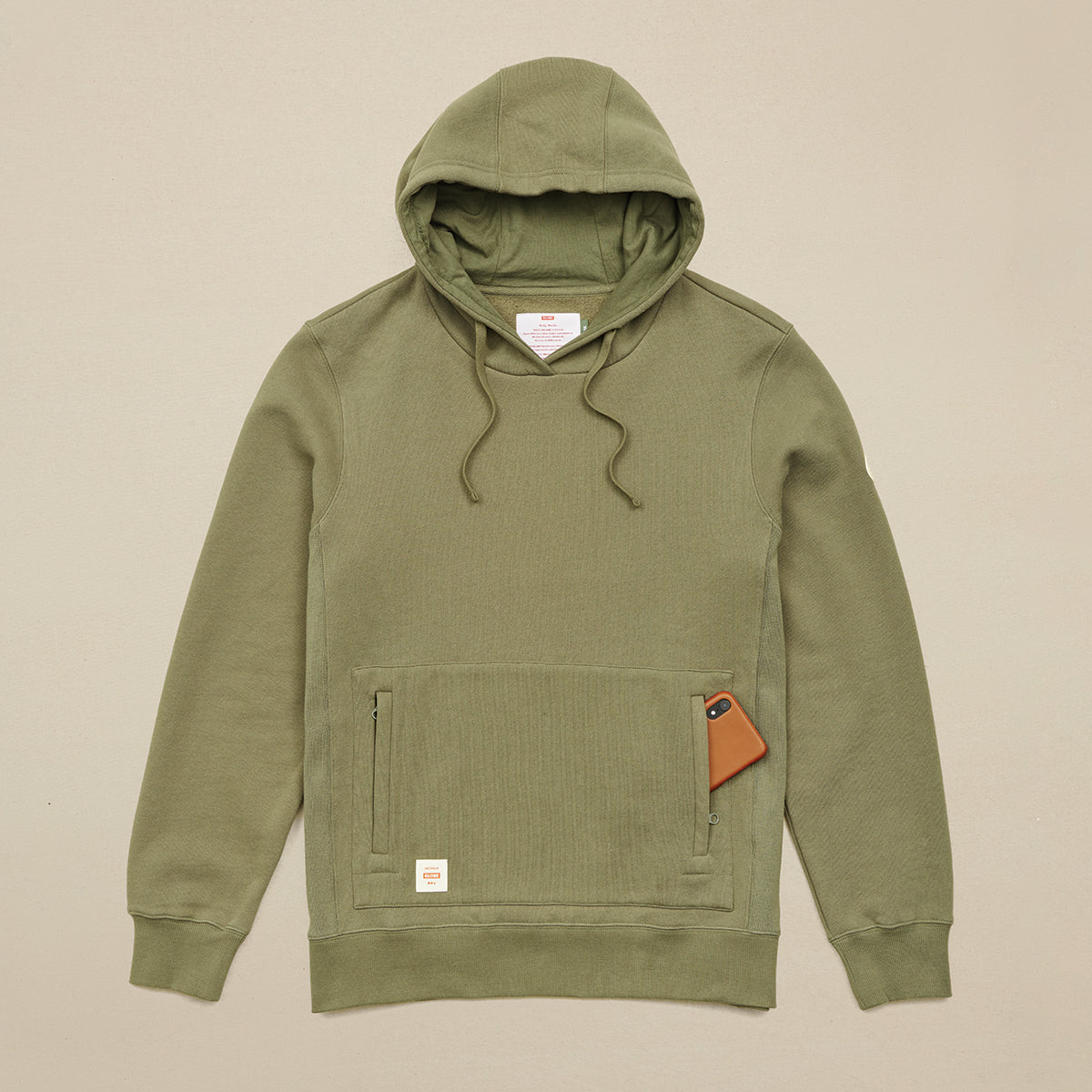 front view of Olive Burly Hoodie
