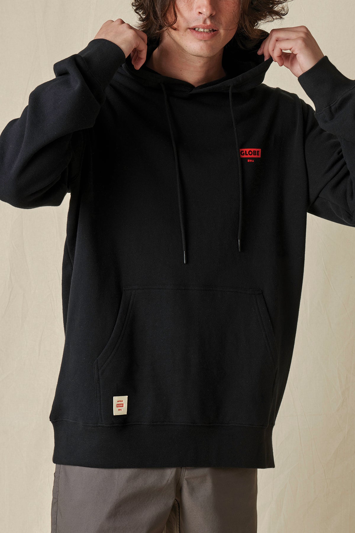 front of Black Living Low Velocity Hoodie