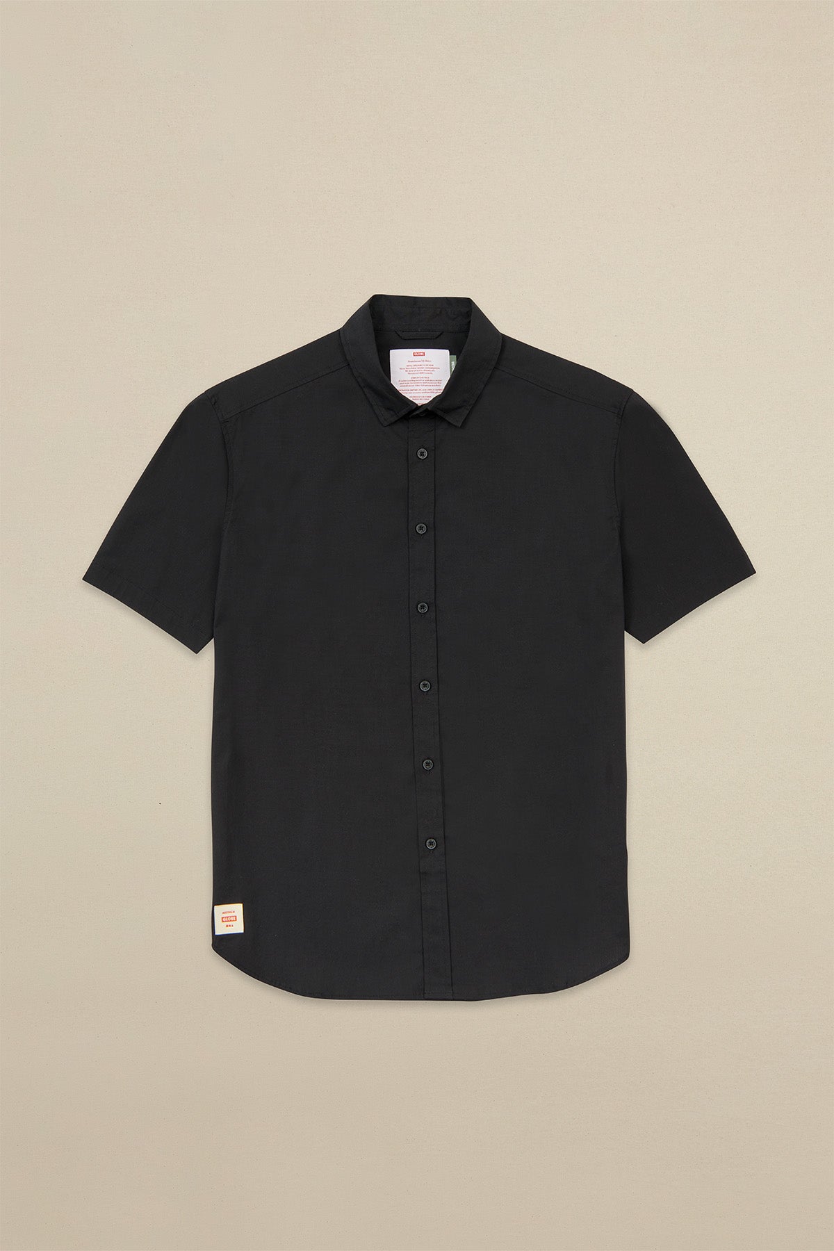 off body front view of Foundation S/S Shirt - black