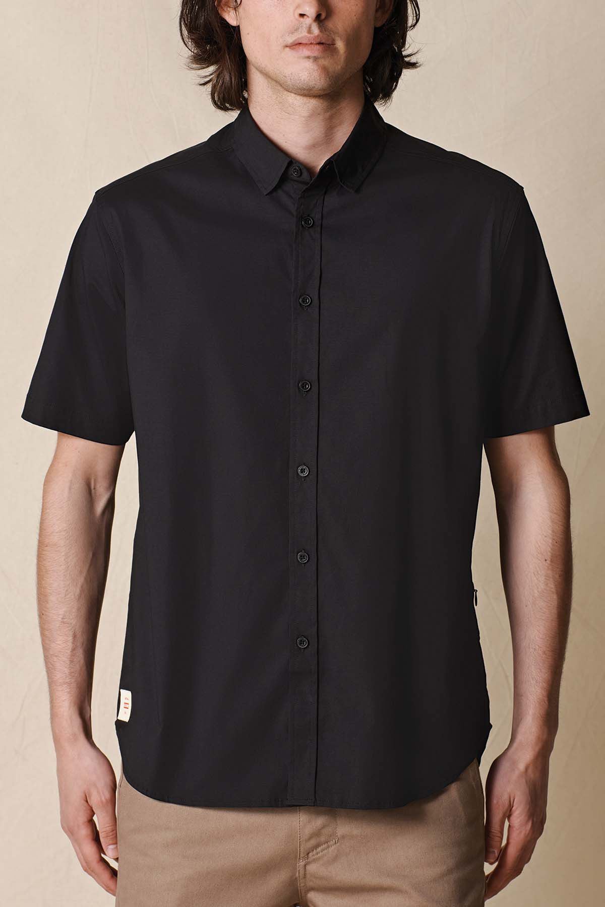 front view of Foundation S/S Shirt - black