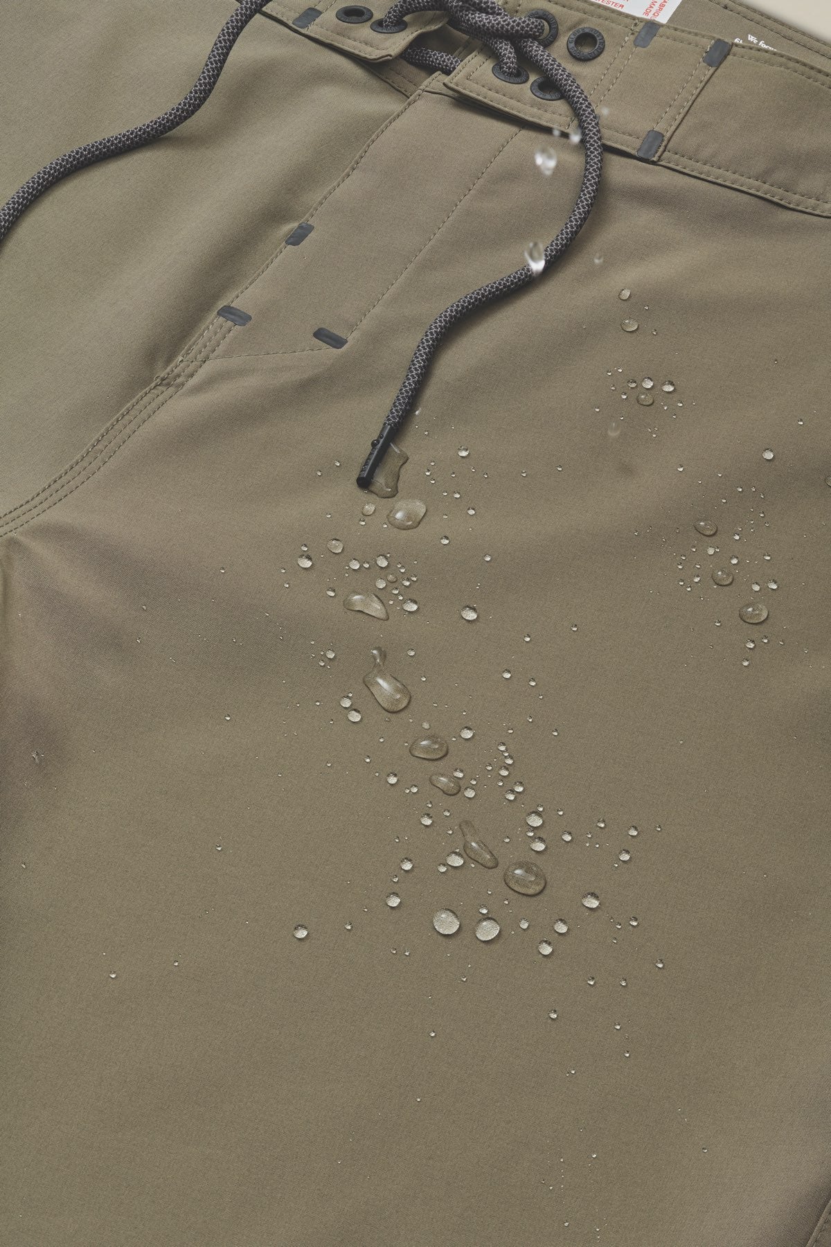water repellant feature of Every Swell Boardshort - Olive