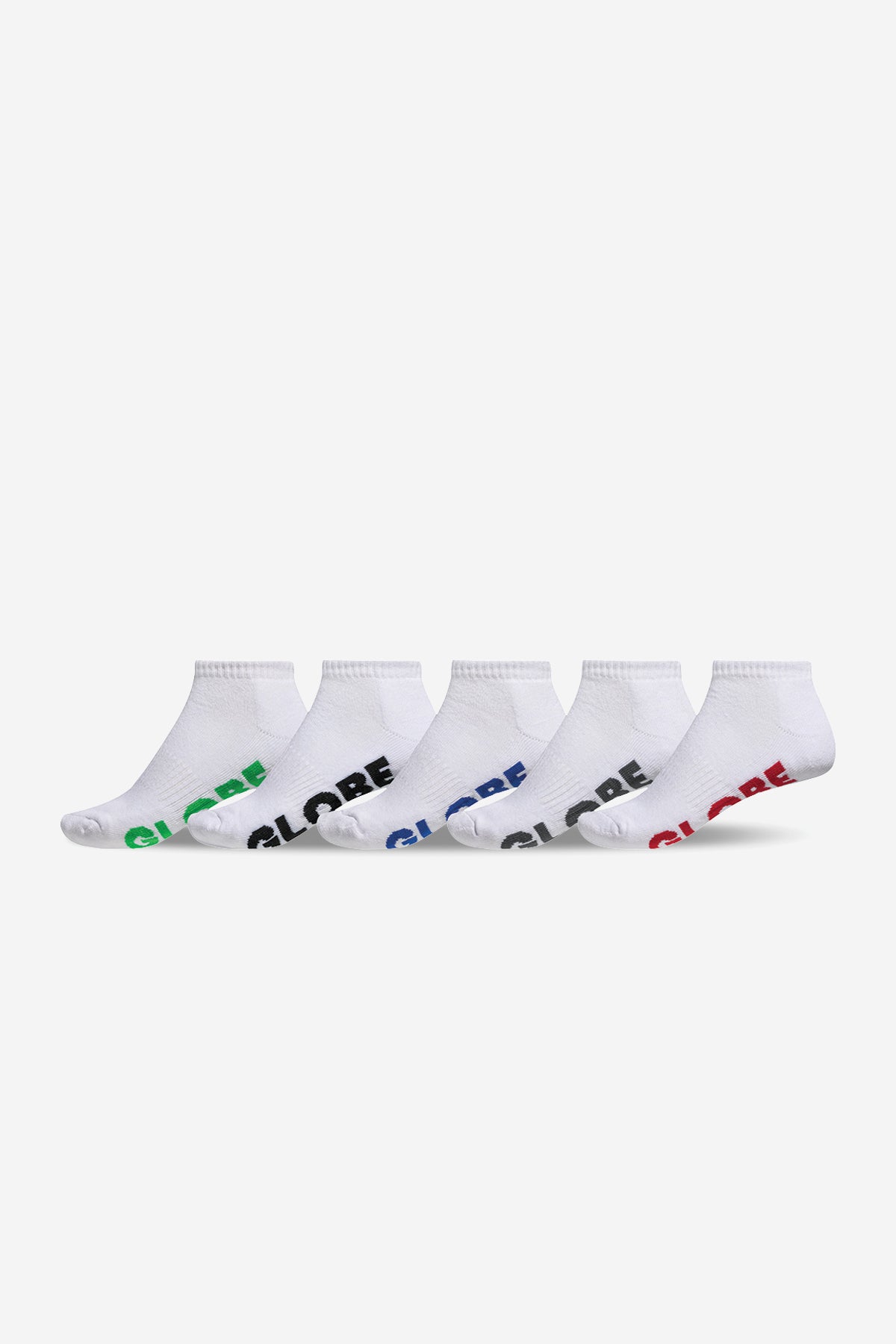 logo color options of Stealth Ankle Sock 5pk in white