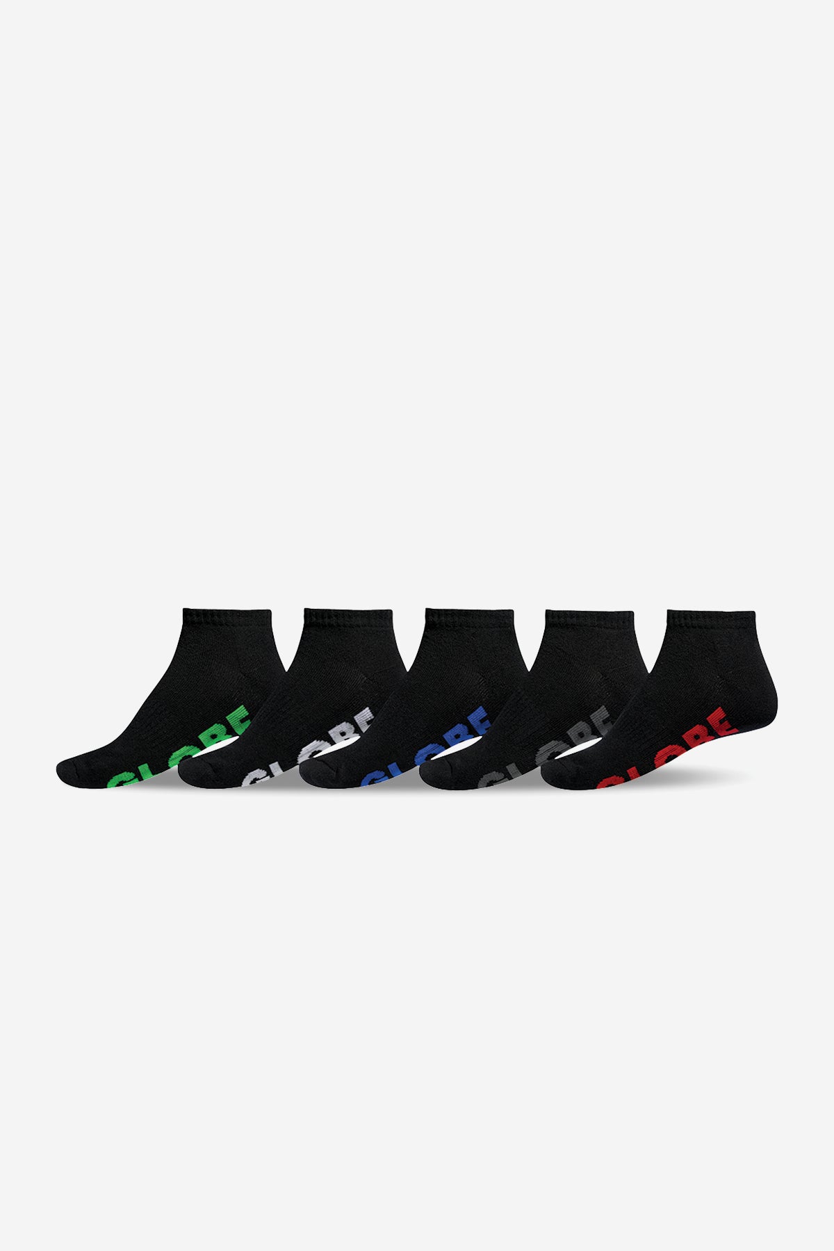 logo color options of Stealth Ankle Sock 5pk in black