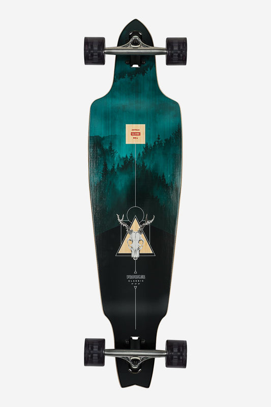 bottom graphic of Prowler Classic 38" Longboard  - Bamboo/Blue Mountains